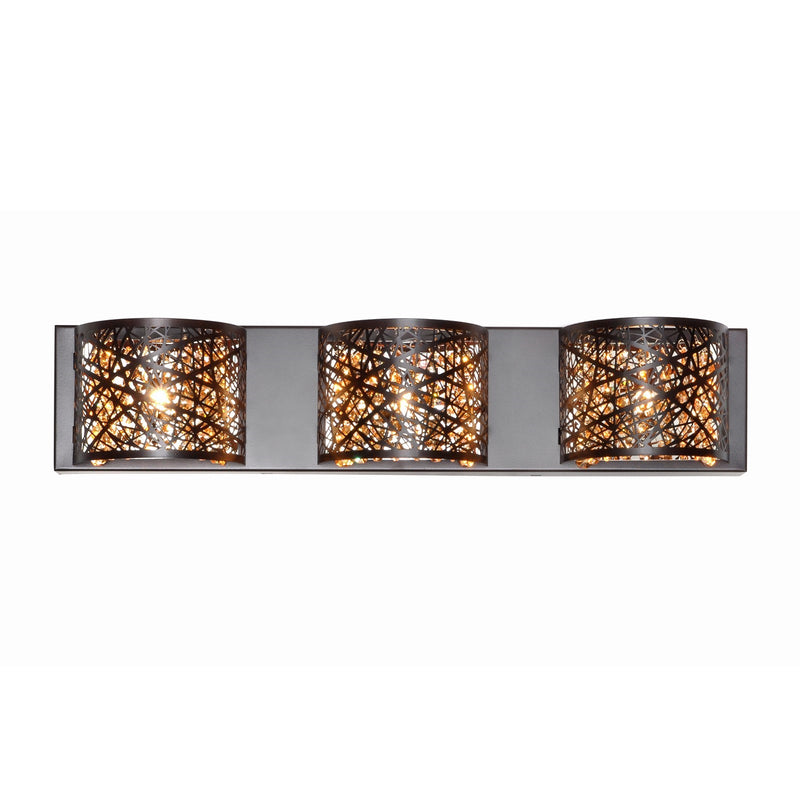 ET2 Inca 3-Light Wall Mount with LED Bulb, Bronze