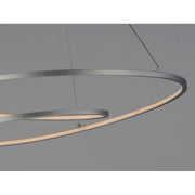 ET2 Lighting Cycle LED 1-Light Pendant in Matte Silver
