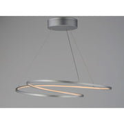 ET2 Lighting Cycle LED 1-Light Pendant in Matte Silver