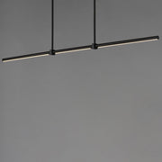 ET2 Dorian 60in 3-Light Linear LED Pendant | Modern Black and Acrylic | Kitchen Island & Dining Room | 60 x 1 x 1 in | Model E21359-BK