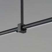 ET2 Dorian 60in 3-Light Linear LED Pendant | Modern Black and Acrylic | Kitchen Island & Dining Room | 60 x 1 x 1 in | Model E21359-BK