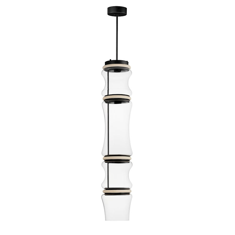 ET2 Lighting Syndicate Multi-Light Pendant, Black/Clear