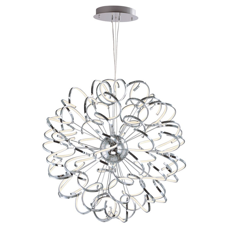 ET2 Lighting Chaos Entry Foyer Pendant in Polished Chrome
