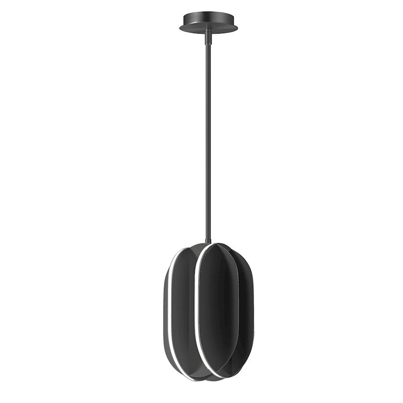 ET2 Lighting Interval LED 1-Light Small Ellipse Pendant, Black