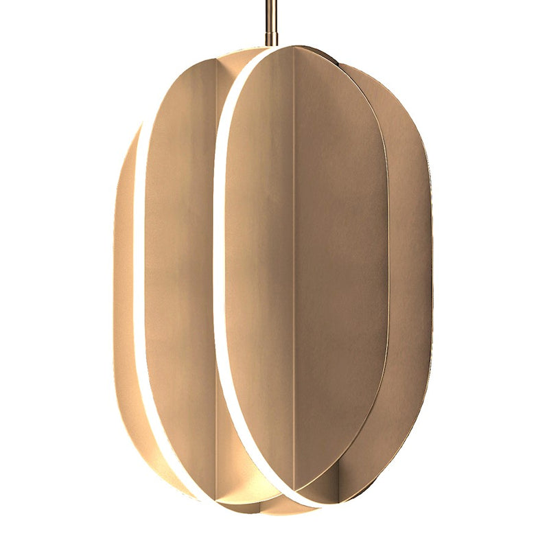 ET2 Lighting Interval LED 1-Light Medium Ellipse Pendant, Brass