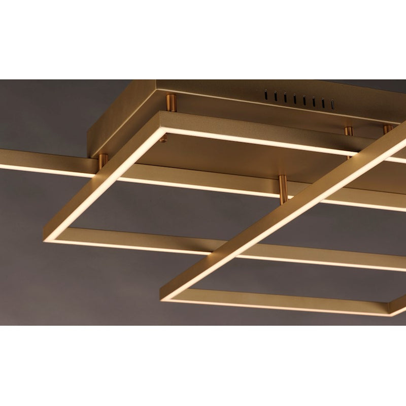ET2 Lighting Traverse LED 12-Light 24" Flush Mount, Champagne