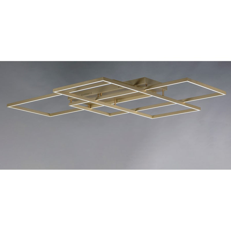 ET2 Lighting Traverse LED 12-Light 24" Flush Mount, Champagne