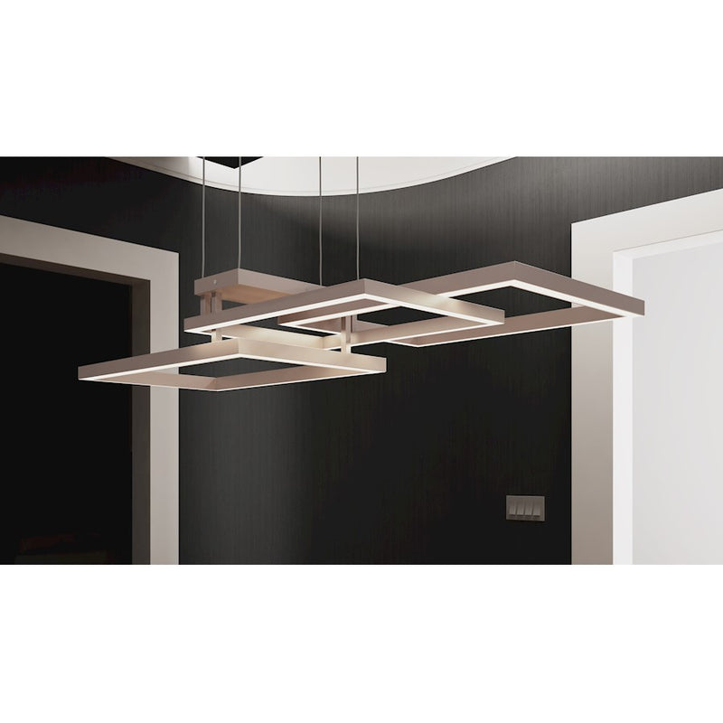 ET2 Lighting Traverse LED 12-Light Pendant, Champagne