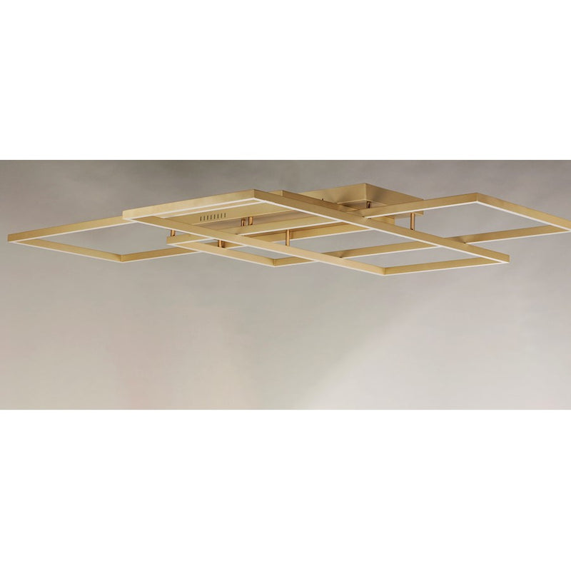 ET2 Lighting Traverse LED Large Flush Mount, Champagne