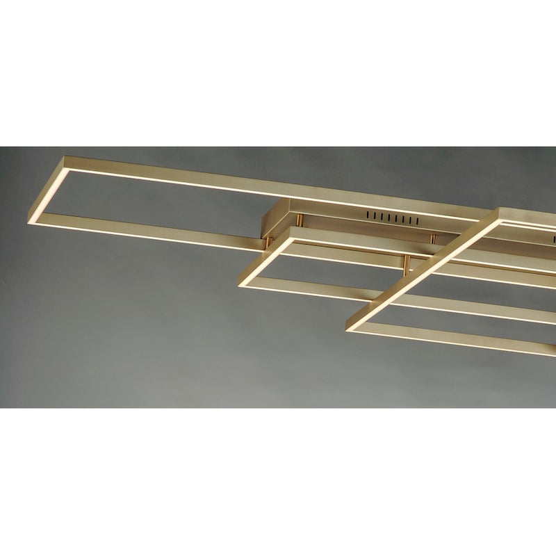 ET2 Lighting Traverse LED Large Flush Mount, Champagne