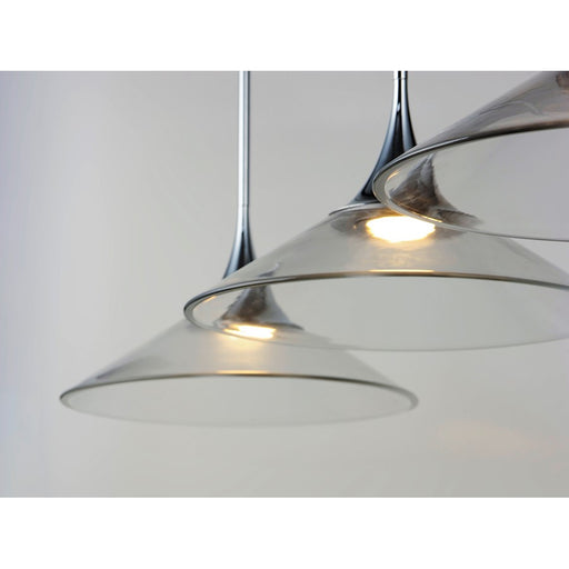 ET2 Lighting Cono 3 Light Linear Pendant, Polished Chrome
