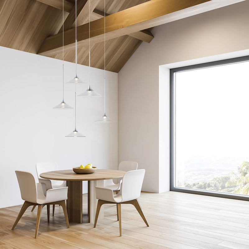 ET2 Lighting Cono 5 Light Pendant, Polished Chrome