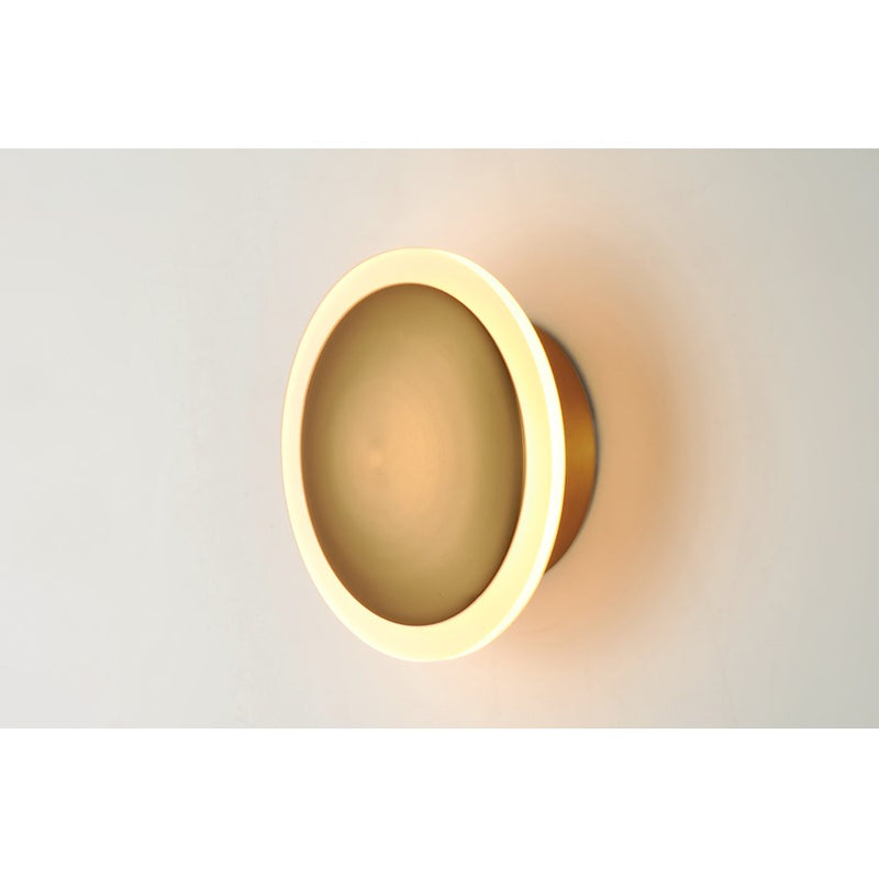 ET2 Lighting Saucer LED Flush Mount/Wall Sconce, Black/Gold