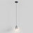 ET2 Lighting Dewdrop 1 Light LED Mini Pendant, Black/Smoke