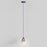 ET2 Lighting Dewdrop 1 Light LED Mini Pendant, Black/Smoke