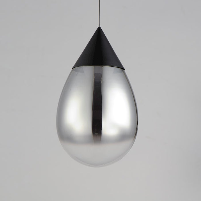 ET2 Lighting Dewdrop Large 1 Light LED Pendant, Black/Smoke