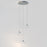 ET2 Lighting Dewdrop 3 Light LED Pendant, Chrome/Clear