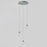 ET2 Lighting Dewdrop 3 Light LED Pendant, Chrome/Clear