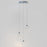 ET2 Lighting Dewdrop 3 Light LED Pendant, Chrome/Clear