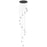 ET2 Lighting Dewdrop 15 Light LED Pendant, Black/Smoke - E21569-142BK