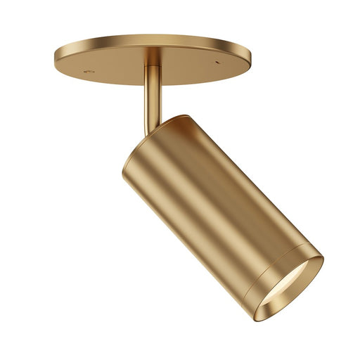 ET2 Lighting Pullman 1 Light Flush Mount, Natural Aged Brass