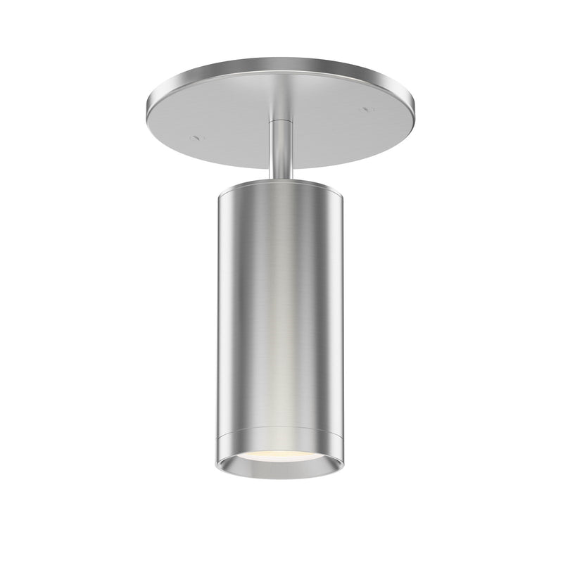 ET2 Lighting Pullman 1 Light Flush Mount, Satin Nickel