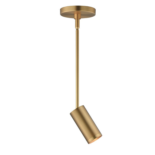 ET2 Pullman 2.25in 1-Light LED Mini Pendant | Modern Natural Aged Brass and Aluminum | Kitchen Island & Dining Room | Model E21631-NAB