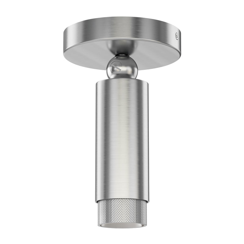 ET2 Lighting Cleo 1 Light Flush Mount, Brushed Aluminum