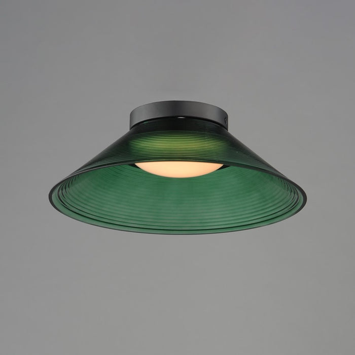 ET2 Lighting Jensen 1 Light 12" Wall Sconce, Black/Green