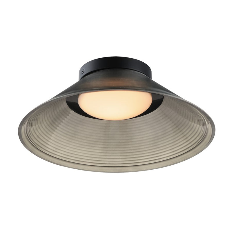 ET2 Lighting Jensen 1 Light 12" Wall Sconce, Black/Smoke - E22082-138BK