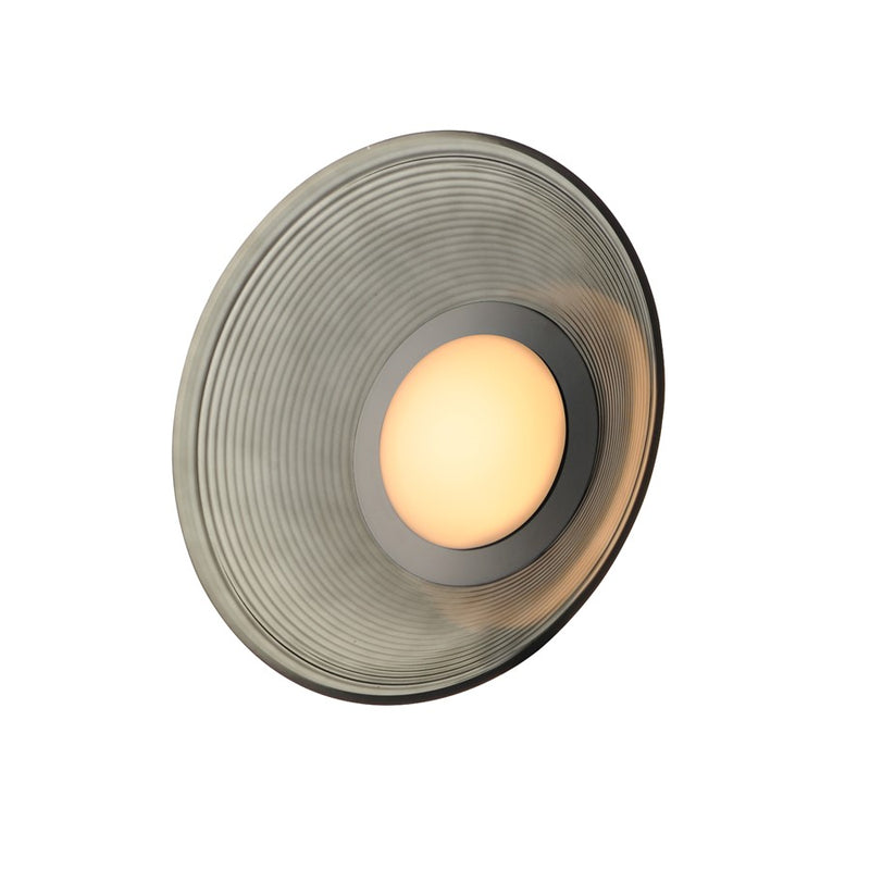 ET2 Lighting Jensen 1 Light 12" Wall Sconce, Black/Smoke