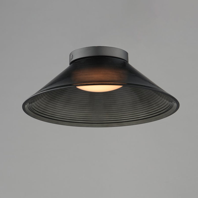 ET2 Lighting Jensen 1 Light 12" Wall Sconce, Black/Smoke