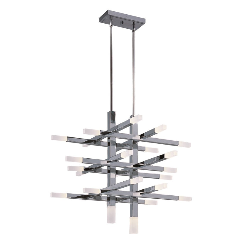 ET2 Lighting Crossroads 26 Light LED Pendant, Polished Chrome