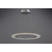 ET2 Lighting 23.75' Saturn II LED 1 Light Pendant, Silver/White