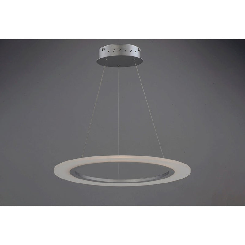 ET2 Lighting 23.75' Saturn II LED 1 Light Pendant, Silver/White