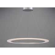 ET2 Lighting 31.5' Saturn II LED 1 Light Pendant, Silver/White