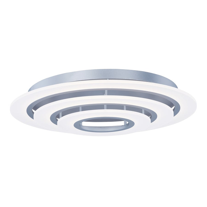 ET2 Lighting 31.5' Saturn II LED 3 Lt Flush Mount, Silver/White
