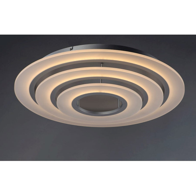 ET2 Lighting 31.5' Saturn II LED 3 Lt Flush Mount, Silver/White