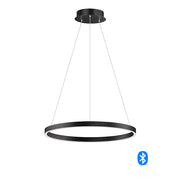 ET2 Lighting Groove 1 Light 23.5" Pendant, Black