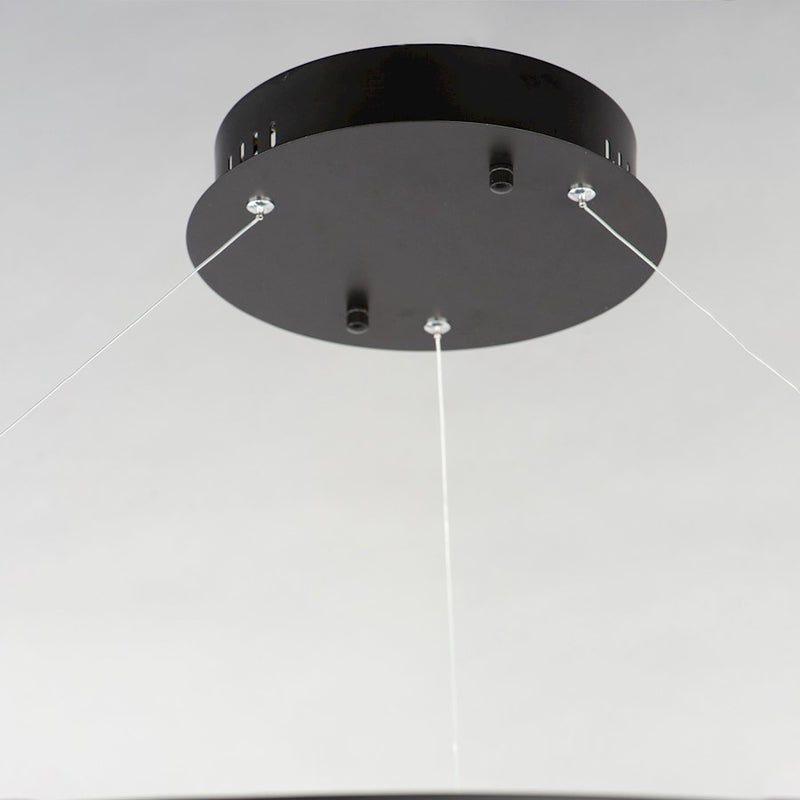 ET2 Lighting Groove 1 Light 23.5" Pendant, Black