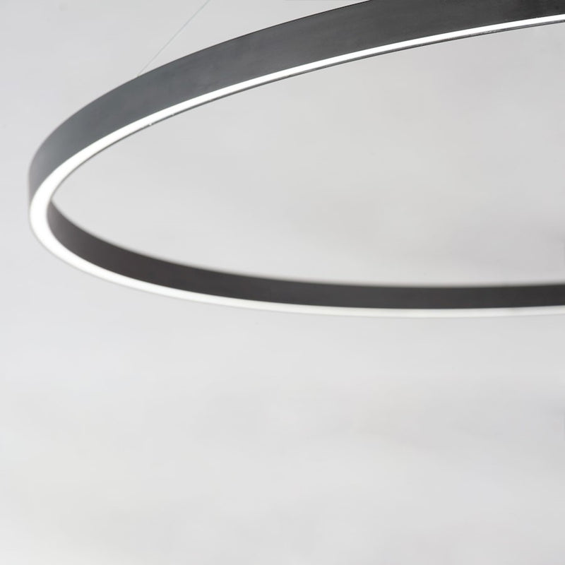 ET2 Lighting Groove 1 Light 23.5" Pendant, Black