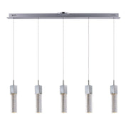 ET2 Lighting Fizz III 5 Light LED Pendant, Polished Chrome