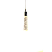 ET2 Fizz IV 14in 5-Light LED Pendant | Contemporary Polished Chrome and Clear Bubble Glass | Dining Room & Foyer | 14 x 14 x 14 in | Model E22775-91PC