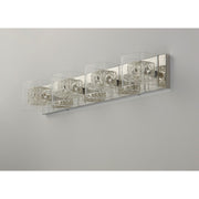 ET2 Gem 4-Light Bath Vanity With SV Shade, Polished Chrome