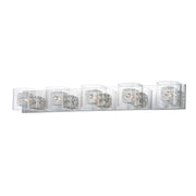 ET2 Gem 5-Light Bath Vanity With PC Shade, Polished Chrome