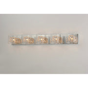ET2 Gem 5-Light Bath Vanity With PC Shade, Polished Chrome