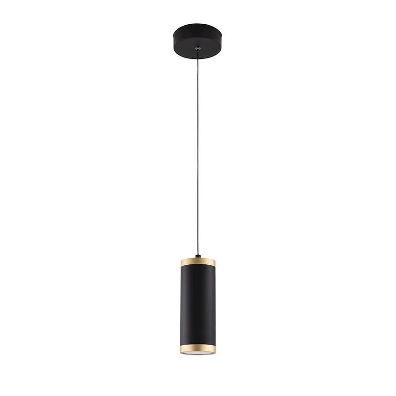 ET2 Lighting Cuff 1 Light Pendant, Black/Gold