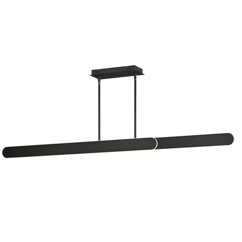 ET2 Lighting Belt Adjustable 2 Light Linear Pendant, Black