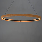 ET2 Kaia 48in 1-Light Pendant | Modern Antique Bronze and Natural Rattan | Covered Patio & Outdoor Lounge | Model E22964-NAANB