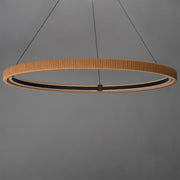 ET2 Kaia 48in 1-Light Pendant | Modern Antique Bronze and Natural Rattan | Covered Patio & Outdoor Lounge | Model E22964-NAANB